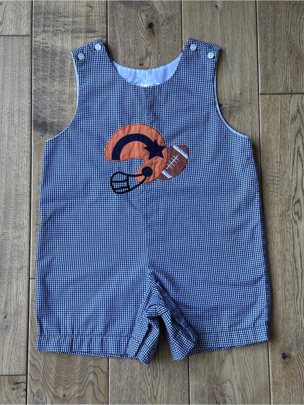 Sir John by Rosalina Gingham Football Shortall size 24 Months